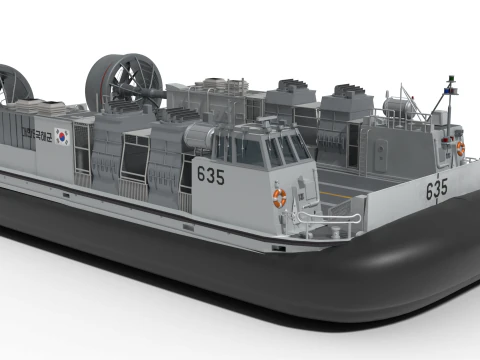 Aerodeslizador clase Solgae de Corea Modelo 3D