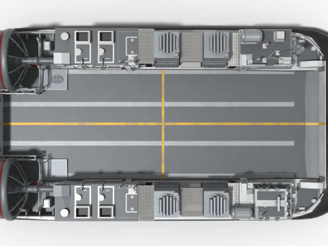 A&eacute;roglisseur cor&eacute;en de classe Solgae Modèle 3D