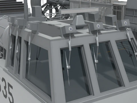 A&eacute;roglisseur cor&eacute;en de classe Solgae Modèle 3D