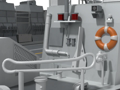 A&eacute;roglisseur cor&eacute;en de classe Solgae Modèle 3D