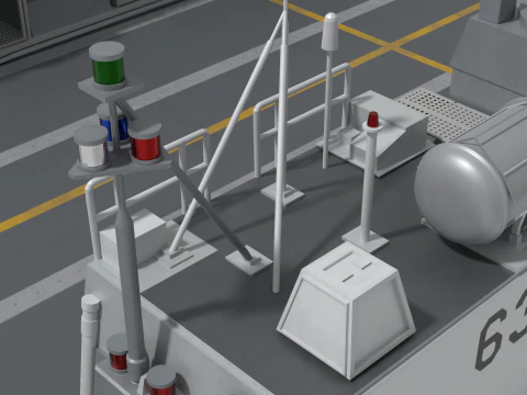 A&eacute;roglisseur cor&eacute;en de classe Solgae Modèle 3D