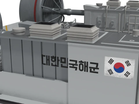 A&eacute;roglisseur cor&eacute;en de classe Solgae Modèle 3D