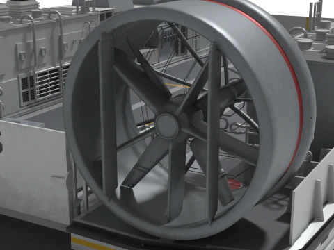 A&eacute;roglisseur cor&eacute;en de classe Solgae Modèle 3D