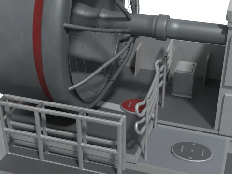 A&eacute;roglisseur cor&eacute;en de classe Solgae Modèle 3D