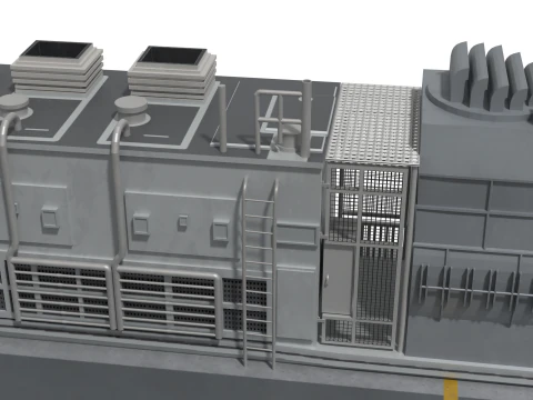 A&eacute;roglisseur cor&eacute;en de classe Solgae Modèle 3D