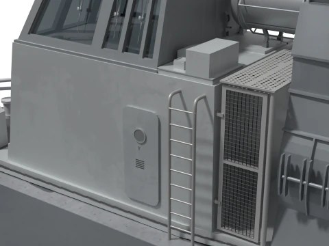 A&eacute;roglisseur cor&eacute;en de classe Solgae Modèle 3D