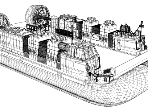 A&eacute;roglisseur cor&eacute;en de classe Solgae Modèle 3D