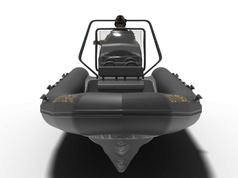Zodiac military boat and Soldier Modelo 3D
