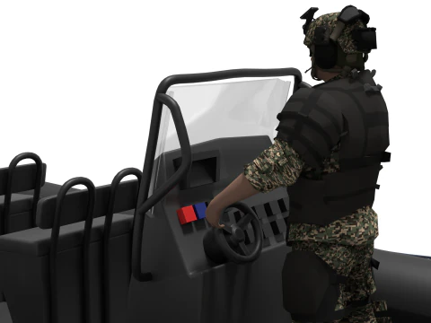 Dierenriem militaire boot en soldaat 3D Model