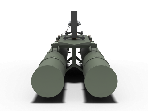 Korea Cheon-geom missile launcher and missile 3D Model