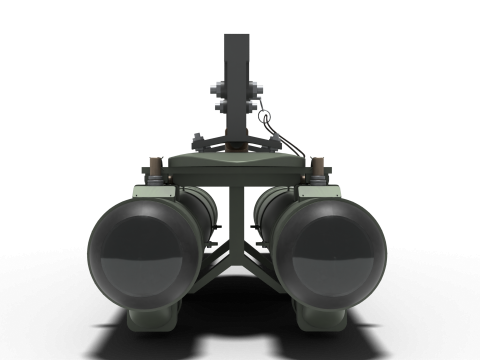 Korea Cheon-geom missile launcher and missile 3D Model