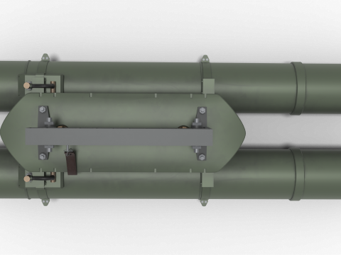 Korea Cheon-geom missile launcher and missile 3D Model