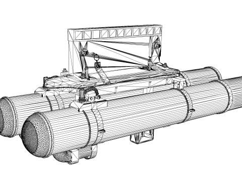 Korea Cheon-geom missile launcher and missile 3D Model