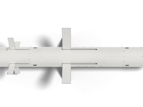 Korea Cheon-geom missile launcher and missile 3D Model