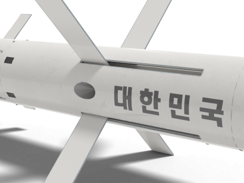 Korea Cheon-geom missile launcher and missile 3D Model