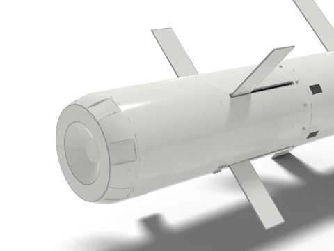 Korea Cheon-geom missile launcher and missile 3D Model