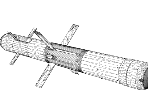 Korea Cheon-geom missile launcher and missile 3D Model