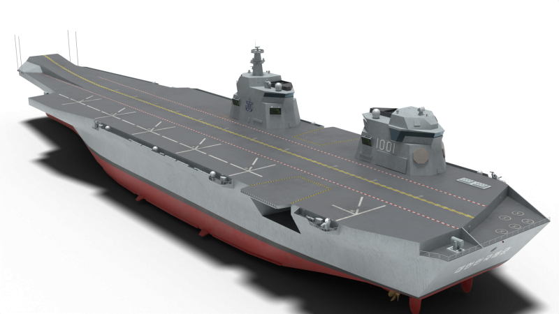Korea Light aircraft carrier CVX 3D 모델 .c4d .max .obj .3ds .fbx .stl .blend 
