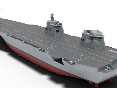 Korea Light aircraft carrier CVX 3D Model