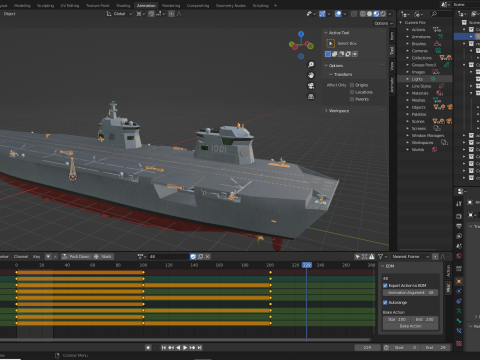 Korea Light aircraft carrier CVX 3D 모델
