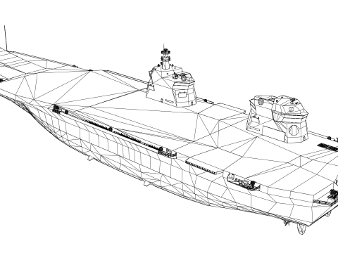 Korea Light aircraft carrier CVX 3D 모델