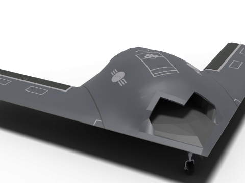 Unmanned fighter KUS-X 3D Model