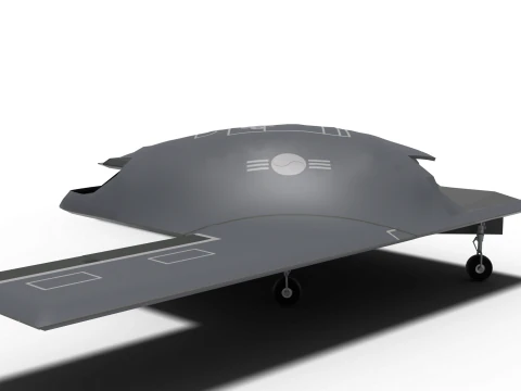 Unmanned fighter KUS-X 3D Model