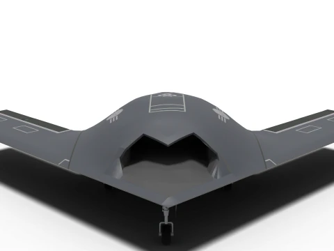 Unmanned fighter KUS-X 3D Model