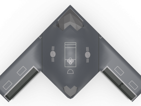 Unmanned fighter KUS-X 3D Model