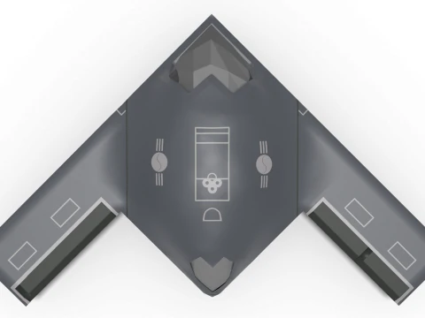 Unmanned fighter KUS-X 3D Model