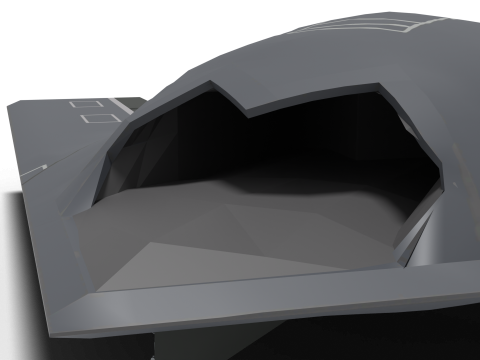 Unmanned fighter KUS-X 3D Model