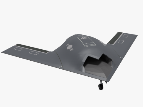 Unmanned fighter KUS-X 3D Model