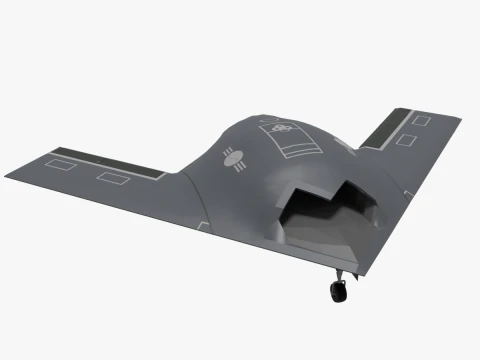 Unmanned fighter KUS-X 3D Model