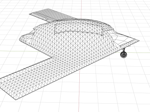 Unmanned fighter KUS-X 3D Model