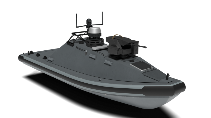 USV Unmanned Surface Vehicle Haegeom-5 3D Модель .c4d .max .obj .3ds .fbx .stl .blend