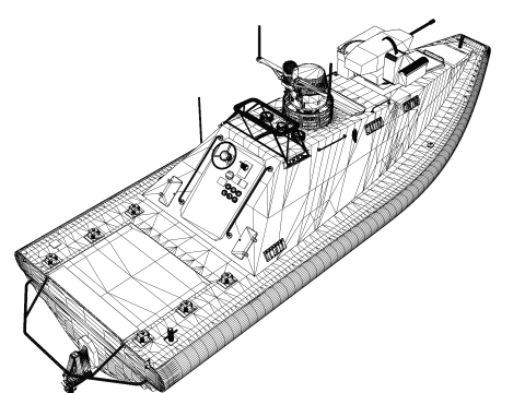 USV Unmanned Surface Vehicle Haegeom-5 3D Модель