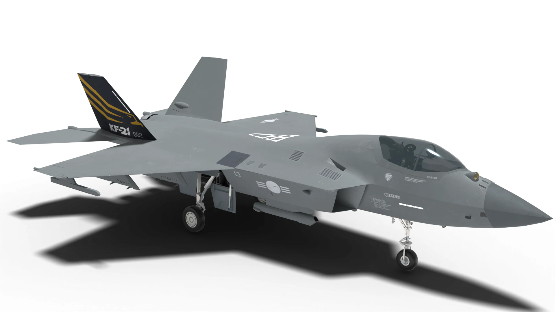 Korea KF-21 unit 2 3D Model .c4d .max .obj .3ds .fbx .stl .blend 