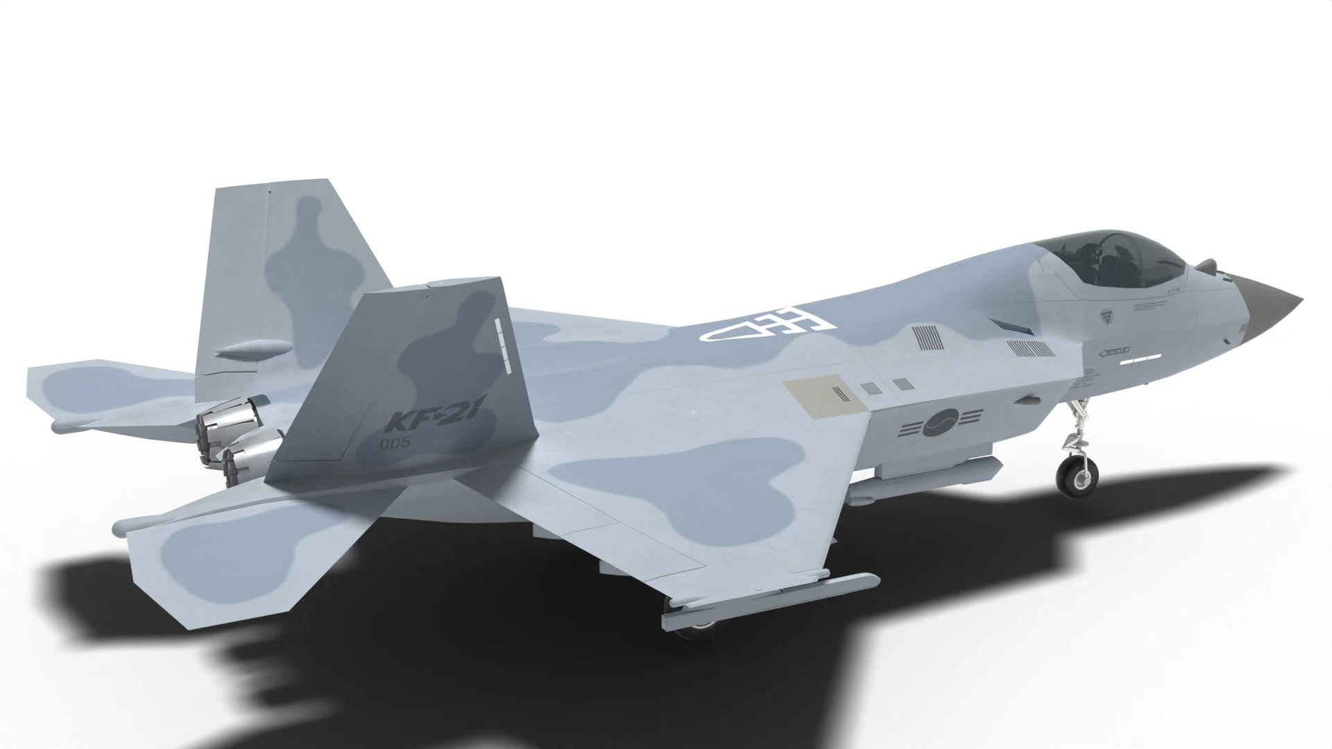 韓国 KF-21 5号機 3Dモデル .c4d .max .obj .3ds .fbx .stl .blend