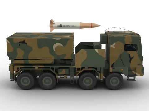 Korea Missile launcher Cheon-mu 600mm ver 3D Model