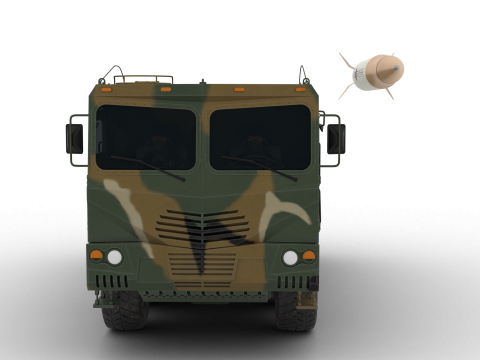 Korea Missile launcher Cheon-mu 600mm ver 3D Model