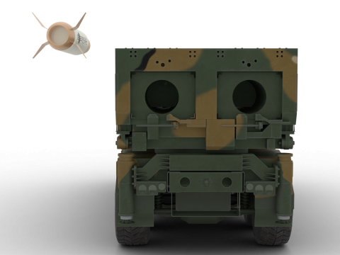 Korea Missile launcher Cheon-mu 600mm ver 3D Model