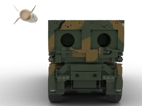 Korea Missile launcher Cheon-mu 600mm ver 3D Model