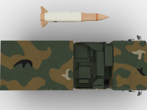 Korea Missile launcher Cheon-mu 600mm ver 3D Model