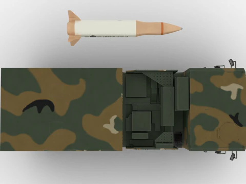 Korea Missile launcher Cheon-mu 600mm ver 3D Model