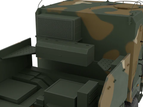 Korea Missile launcher Cheon-mu 600mm ver 3D Model