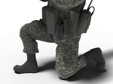 Portable missile Hyungoong and soldier 3Dモデル