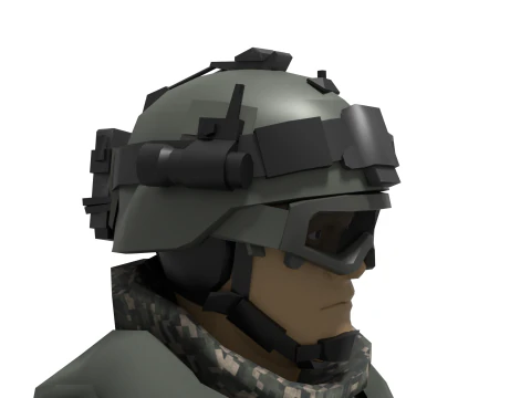 Portable missile Hyungoong and soldier 3D Model