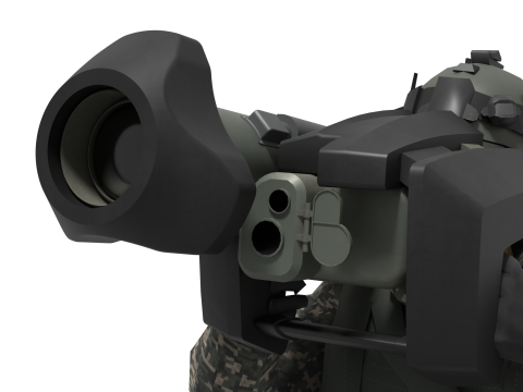 Portable missile Hyungoong and soldier 3Dモデル