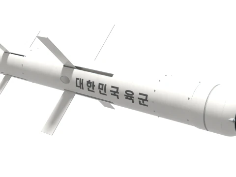 Portable missile Hyungoong and soldier 3D Model