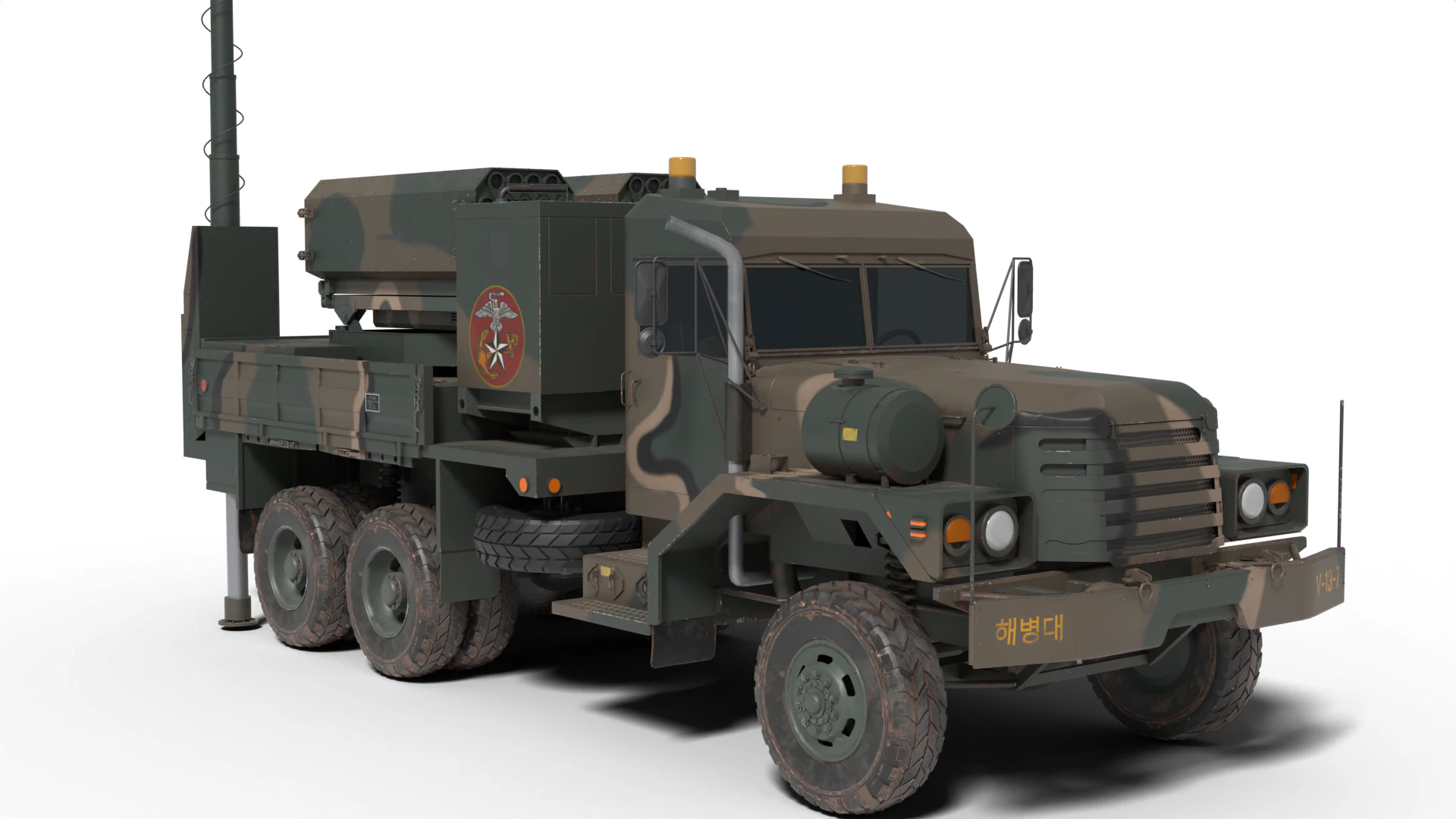 KOREA 70mm guided rocket Bigung launcher 3D Model .c4d .max .obj .3ds .fbx .stl .blend 
